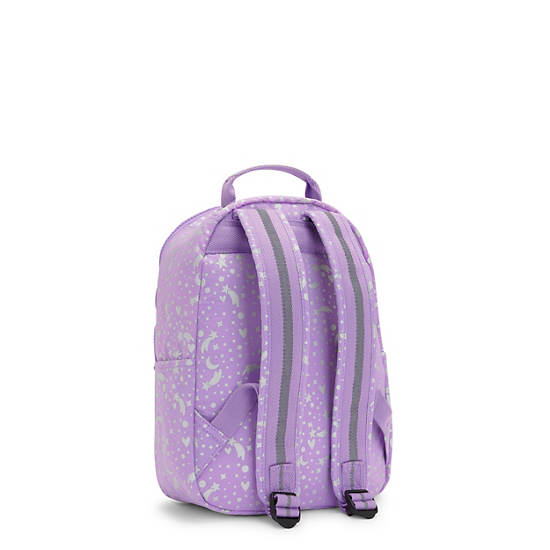 Kipling Seoul Small Printed Tablet Rugzak Paars | NL 1602IL